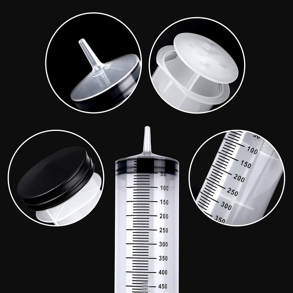 Multifunction Large Capacity Syringe Reusable Pump Measuring For Draw Ink Pet Feeding Car Liquid Oil Glue Applicator 500ml