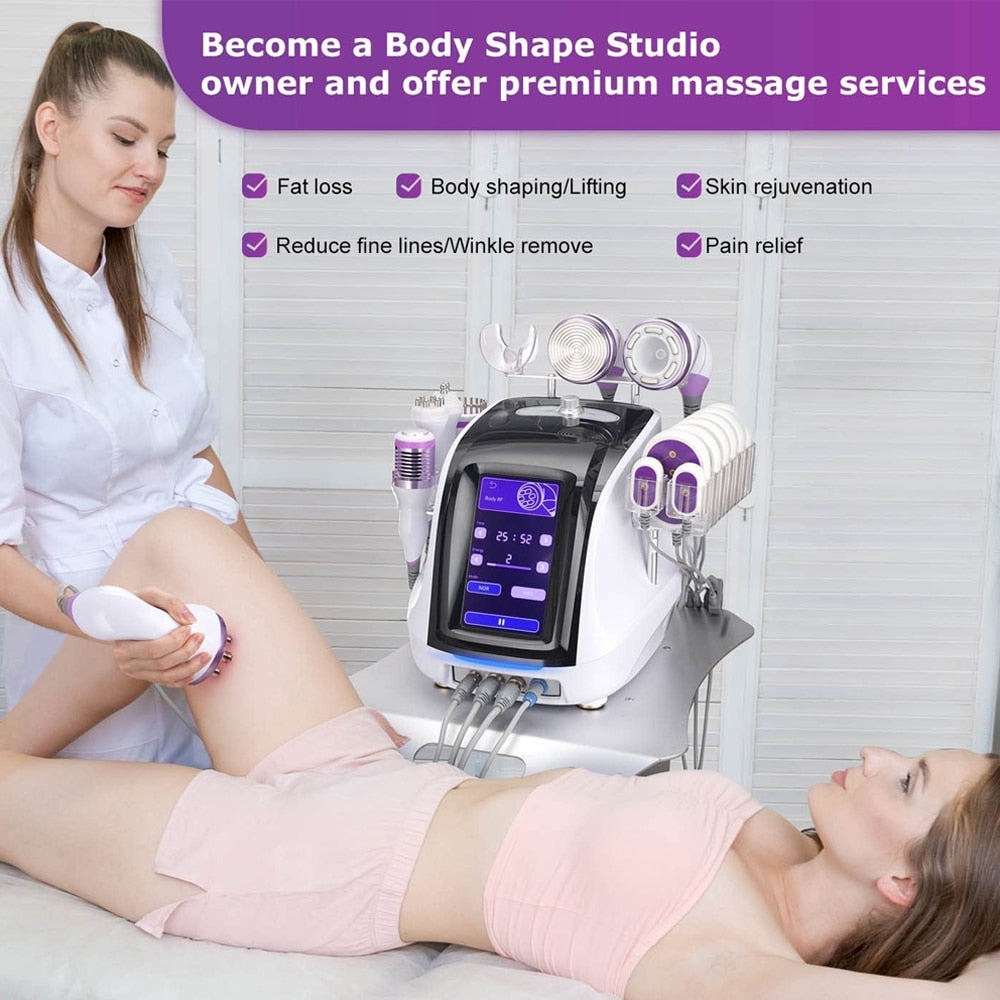 Aristorm 9 in 1 40k Ultrasonic Cavitation Machine Professional Vacuum Radio Frequency Skin Tightening Body Sculpting Machine