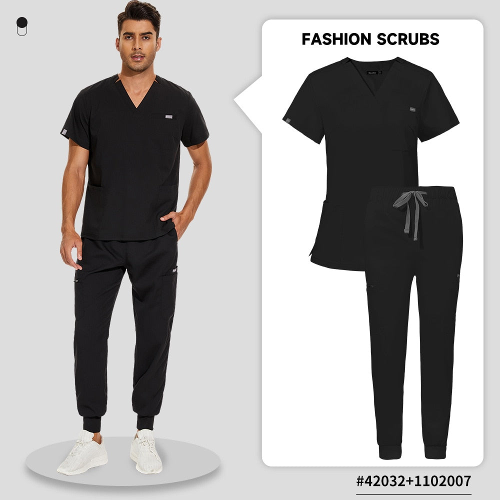 Medical Uniform Scrubs Nurse Accessories Uniform Unisex Clinical Overalls Women Men Operating Room Jogger Suit Doctor Tops Pants