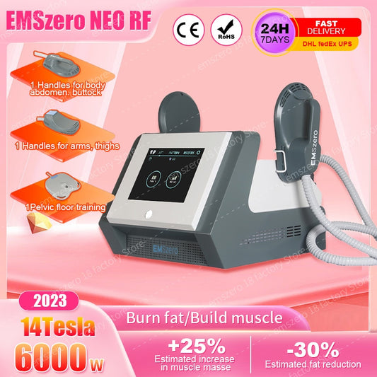 DLS-EMSLIM 14 Tesla 6000W Hi-Emt Rk EMS Portable Muscle Slimming And Weight Loss EMSZERO NEO Engraving Machine Salon