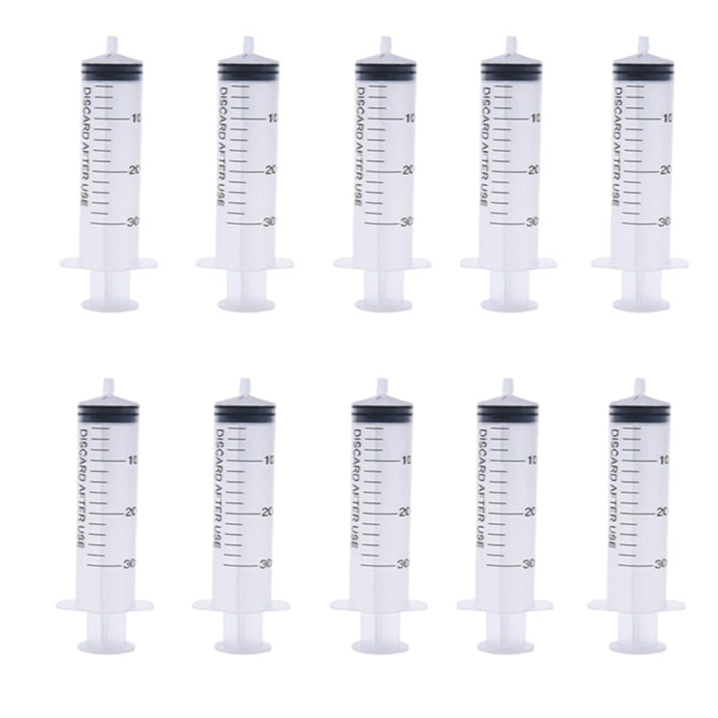 2-20Pcs 1ml-10ml Plastic Reusable Syringe For Measuring Nutrient Sterile Hydroponics Kithchen Tool