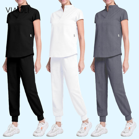 High Quality Surgical Uniforms Pharmacy Hospital Nursing Scrubs Tops+pants Breathable Beauty Salon Dentistry Pet Doctor Workwear