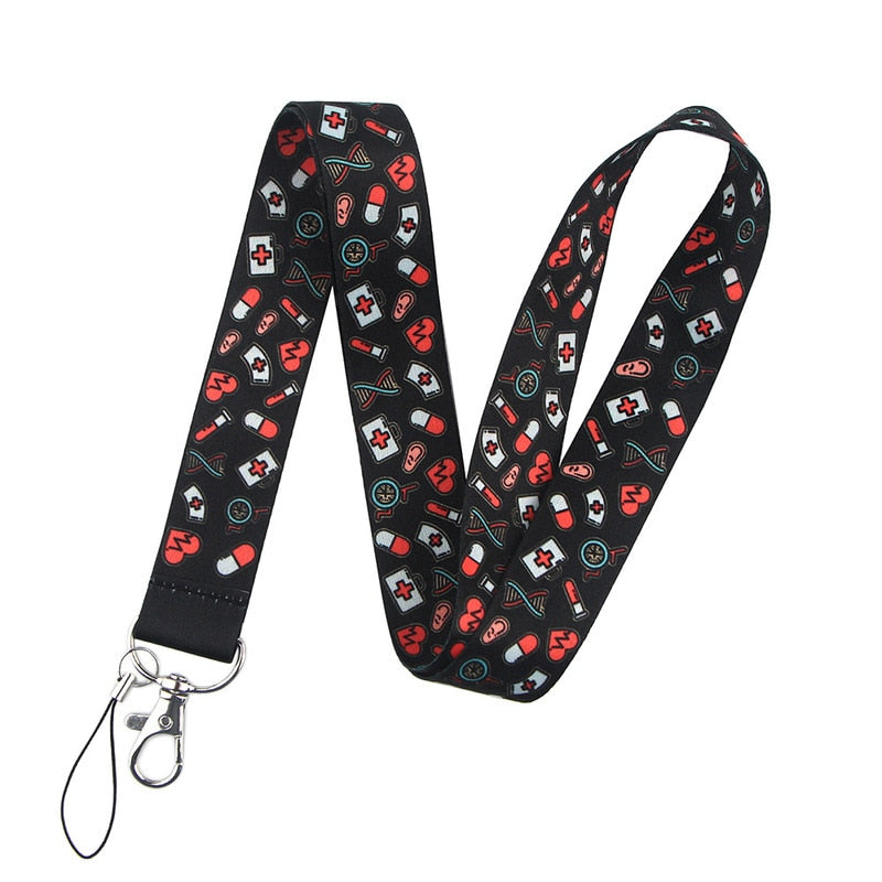 1pc Doctor Nurse Style Neck Strap for Staff ID Name Badges Holder Cellphone Lanyard Work Pass Bus Card Sleeve Strap Rope Lanyard