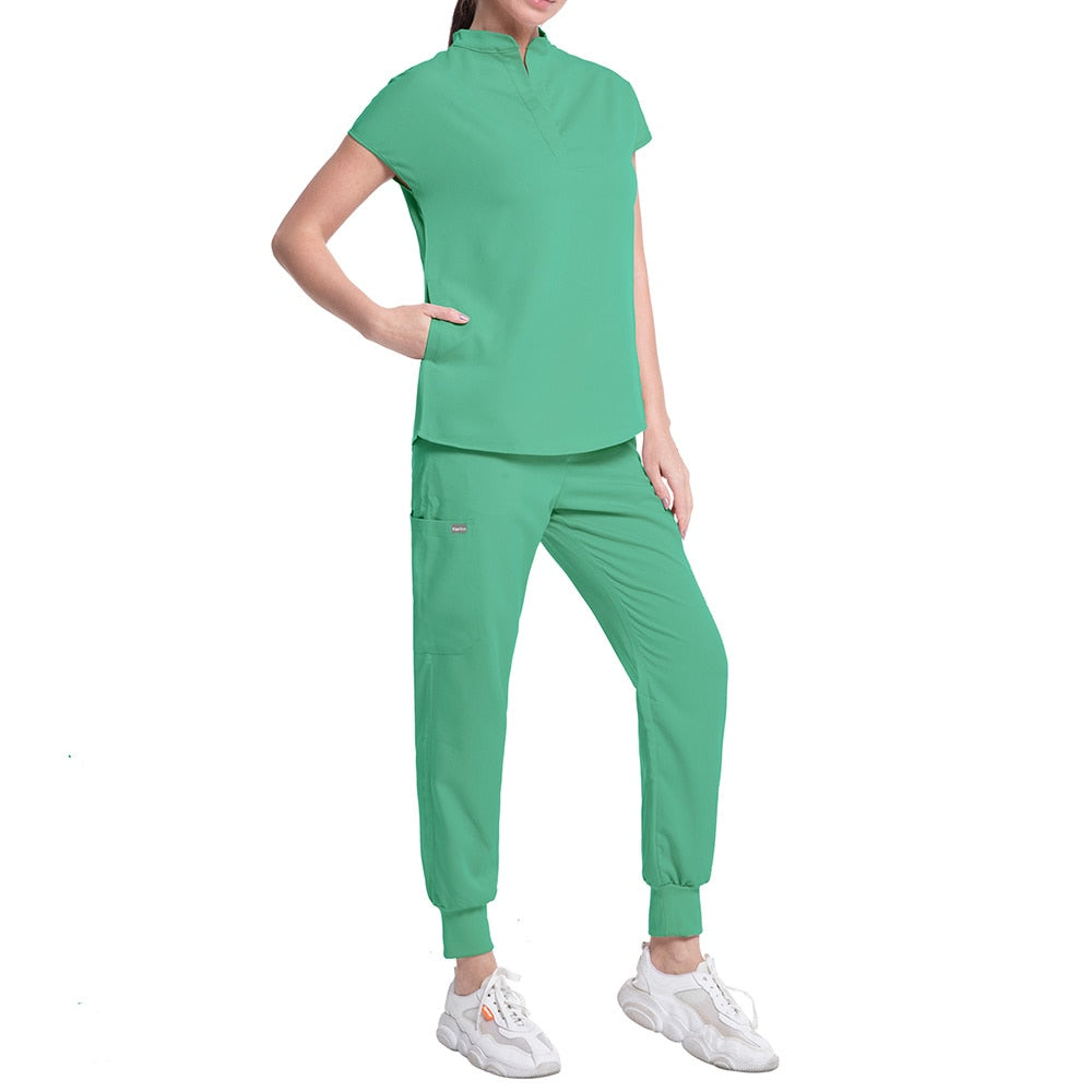 High Quality Surgical Uniforms Pharmacy Hospital Nursing Scrubs Tops+pants Breathable Beauty Salon Dentistry Pet Doctor Workwear