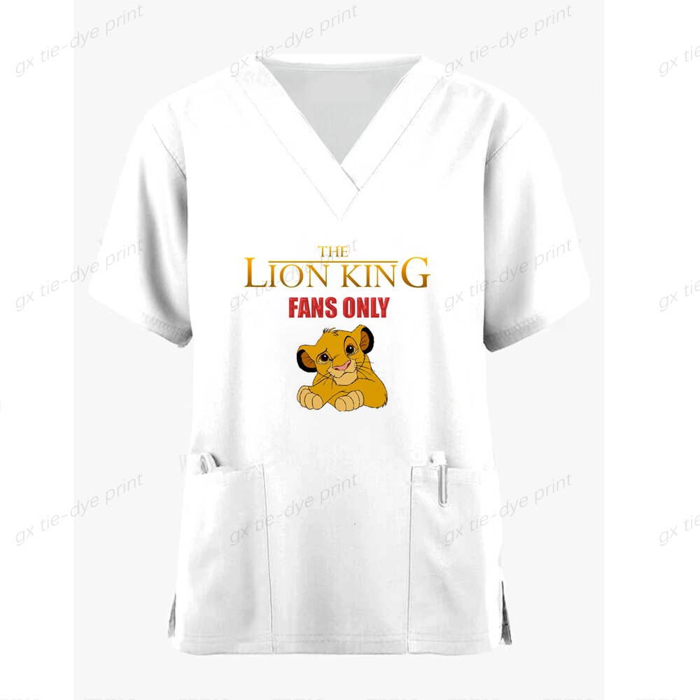 New pharmacy pet hospital nurse uniform Disney Lion King coat dentist work coat white coat spa uniform surgery uniform