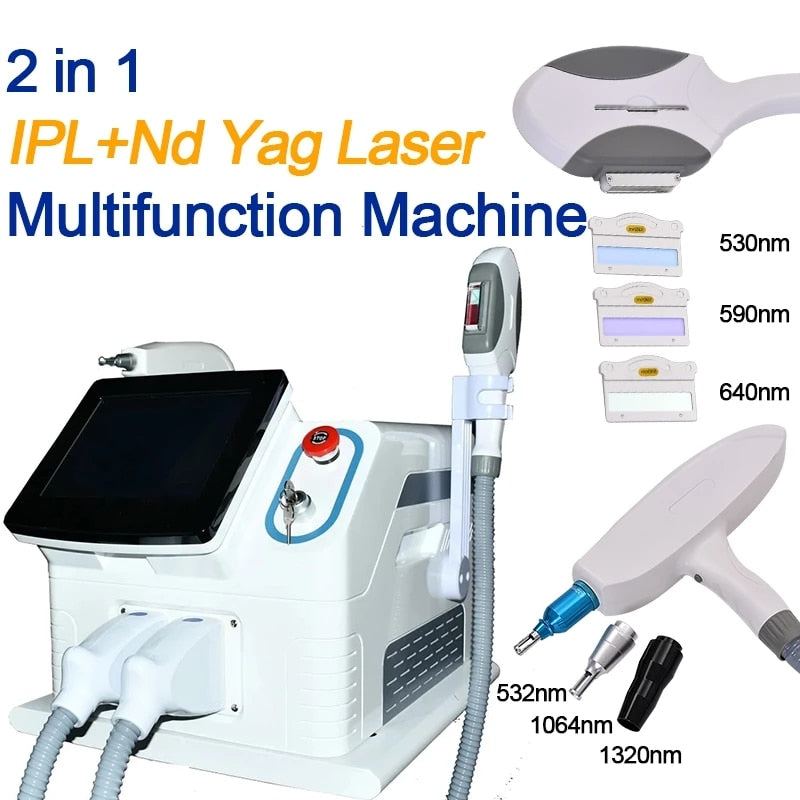 2 in 1 Picosecond Laser Tattoo Removal Machine 2022  Diode Laser OPT LPL RemoveHair Professional  Device Full Body For Salon