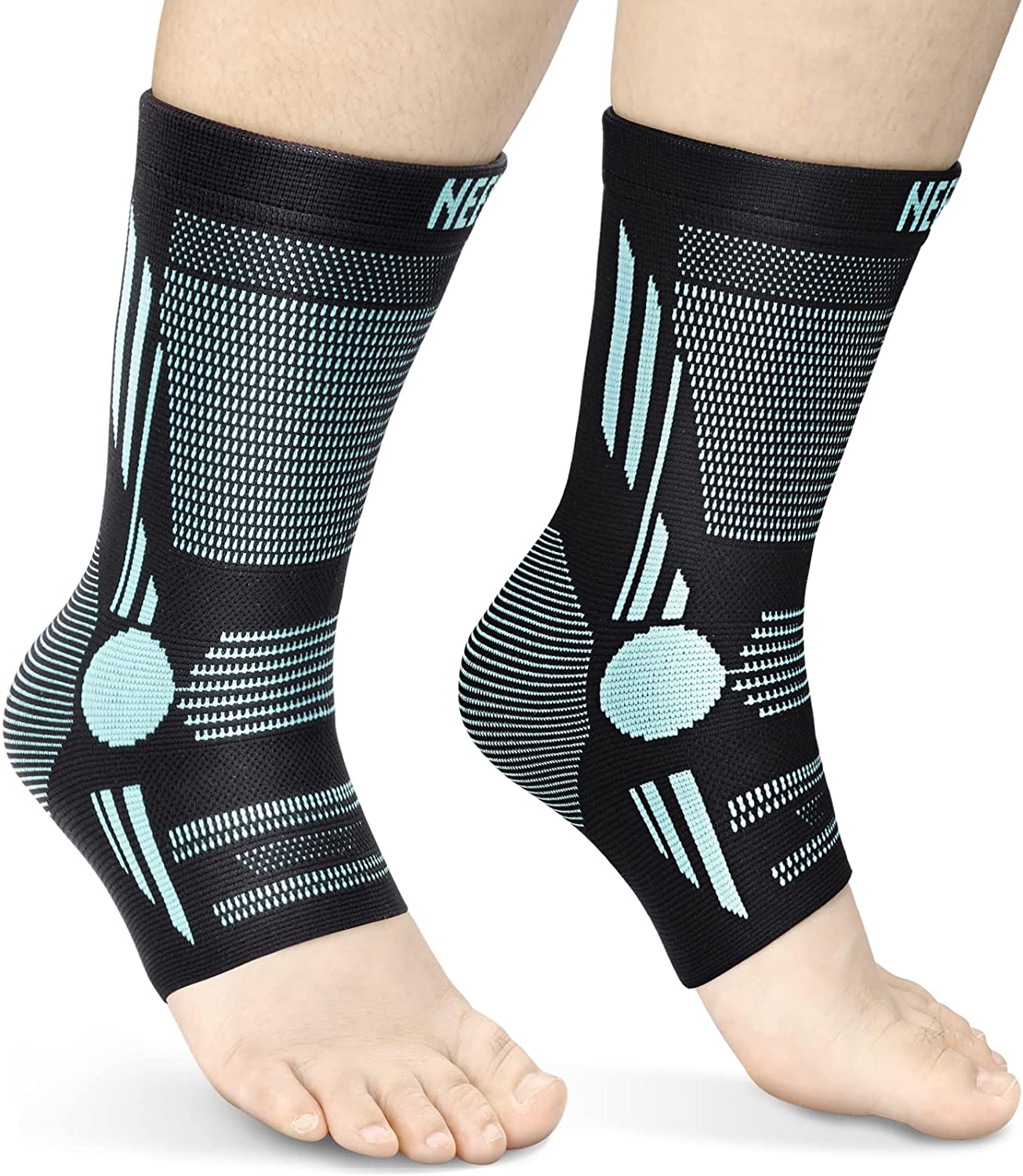 Ankle Brace Compression Sleeve  Support for Achilles Tendonitis Plantar Fasciitis Joint Pain Swelling Heel Spurs Injury Recovery