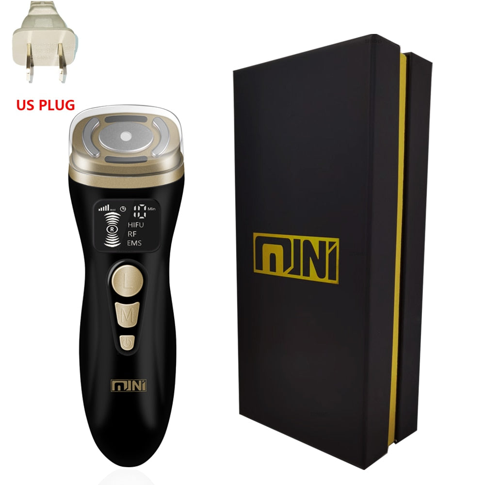 HIFU 2.0 Black Magic Mini HIFU Machine Ultrasound RF EMS Microcurrent Lifting Firming Tightening