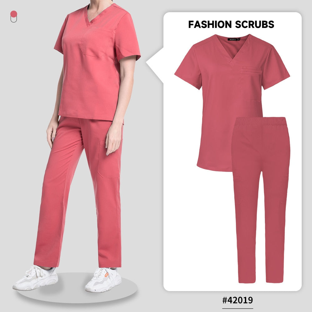 Unisex Pet Grooming Clinic Sets Nursing Clothes Workwear Men Scrub Sets Tooth Health Check Work Uniform Top Medical Doctor Pants