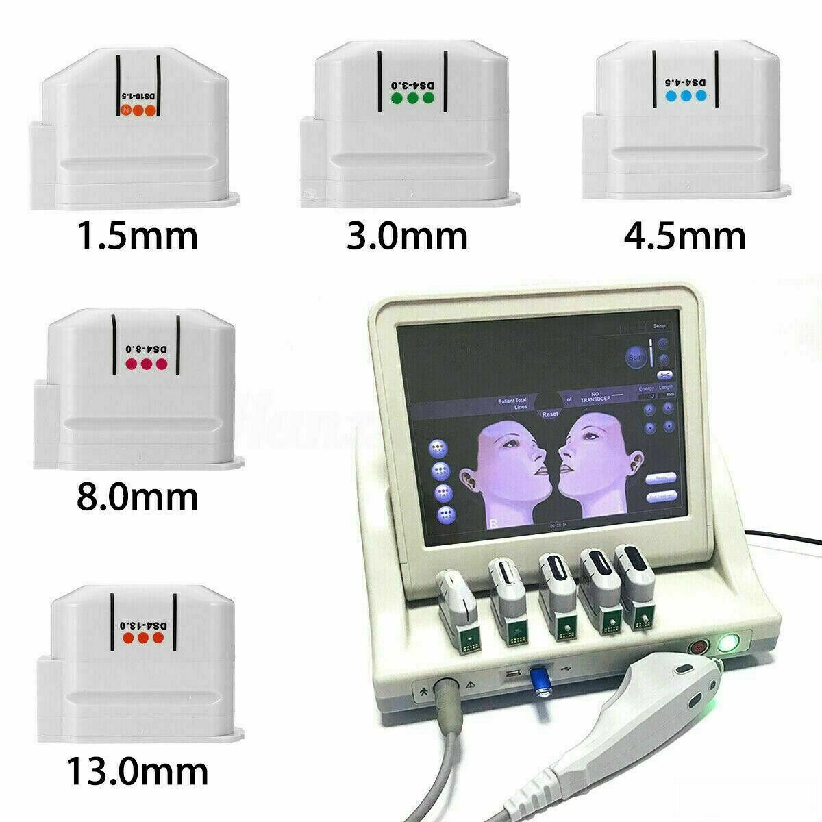 10000 Shots HIFU Transducer Exchangeable Facial Body Cartridge For Ultrasound Face Machine Anti Aging