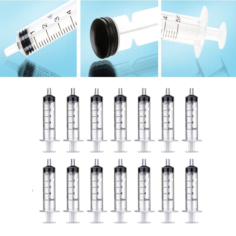 2-20Pcs 1ml-10ml Plastic Reusable Syringe For Measuring Nutrient Sterile Hydroponics Kithchen Tool