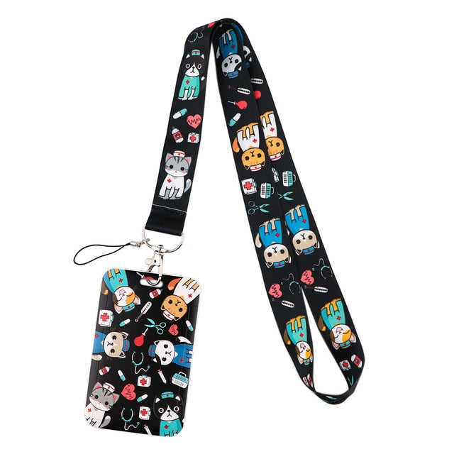 Medical Lanyard Credit Card ID Holder Badge Doctor Nurse Student Women Travel Bank Bus Business Card Cover Badge