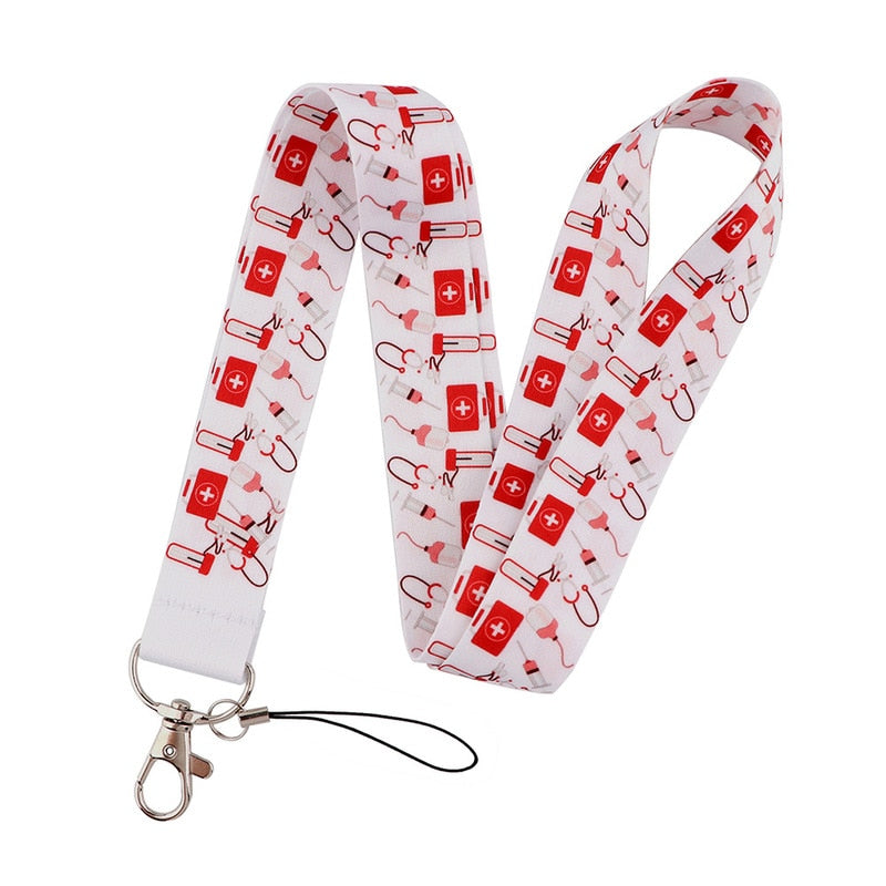 1pc Doctor Nurse Style Neck Strap for Staff ID Name Badges Holder Cellphone Lanyard Work Pass Bus Card Sleeve Strap Rope Lanyard