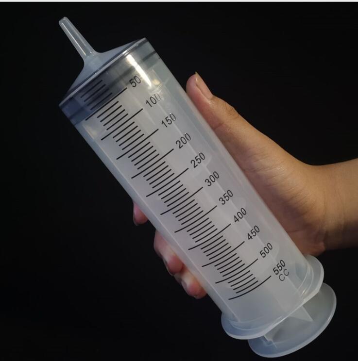 Multifunction Large Capacity Syringe Reusable Pump Measuring For Draw Ink Pet Feeding Car Liquid Oil Glue Applicator 500ml